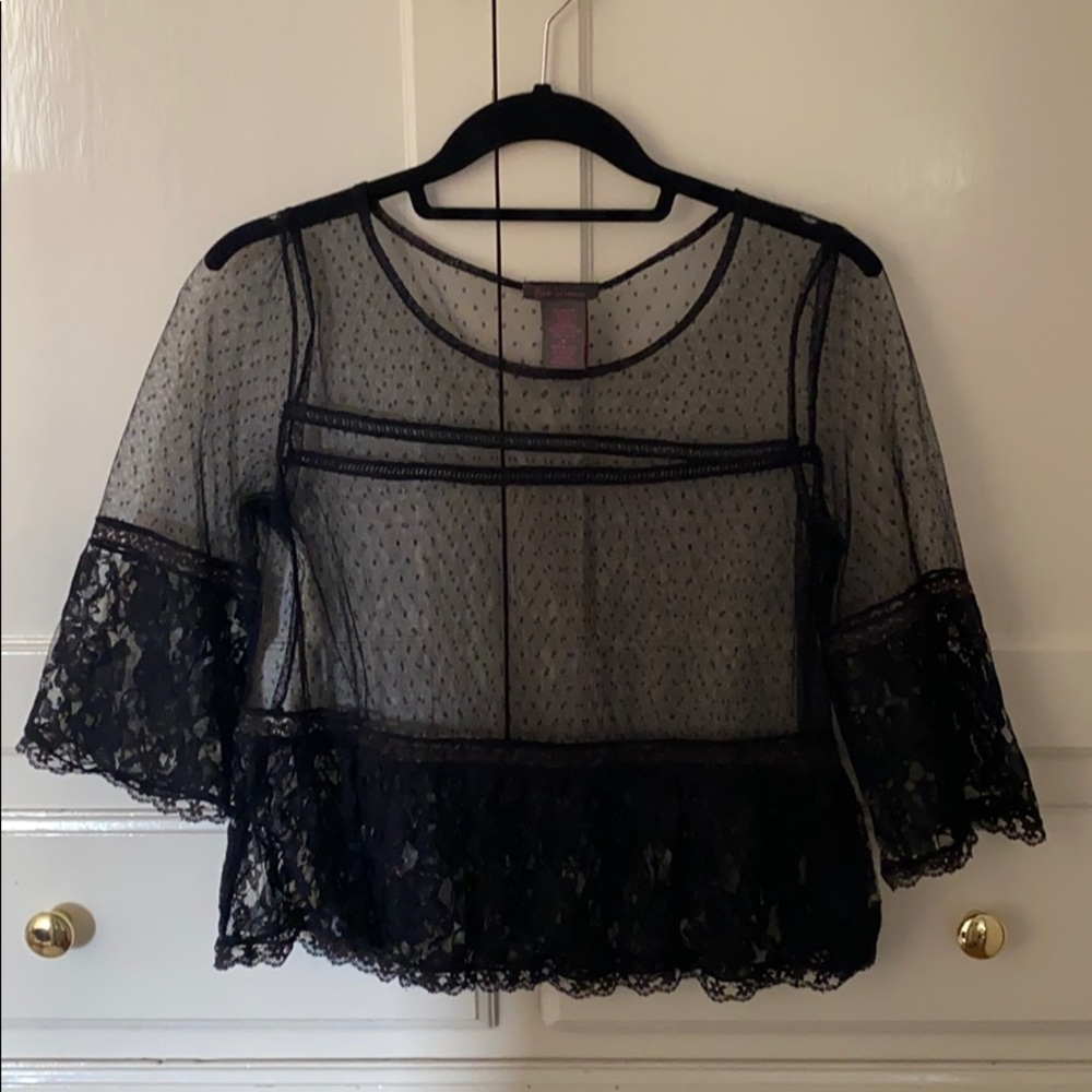 Nordstrom BP black sheer top